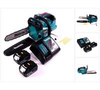 Makita DUC 256 RF Tronçonneuse à chaîne sans fil 36 V ( 2x 18 V ) Brushless 25 cm + 2x batterie 3,0 Ah + chargeur