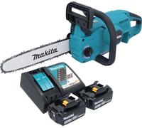 Makita DUC 307 RF2X3 Tronçonneuse à chaîne sans fil 18 V 30 cm Brushless + 2x batterie 3,0 Ah + chargeur
