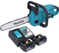 Makita DUC 307 RG2X3 Tronçonneuse à chaîne sans fil 18 V 30 cm Brushless + 2x batterie 6,0 Ah + chargeur