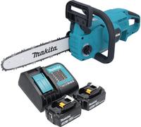 Makita DUC 307 SF2X3 Tronçonneuse à chaîne sans fil 18 V 30 cm Brushless + 2x batterie 3,0 Ah + chargeur