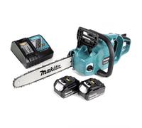 Makita DUC 353 RM2 Tronçonneuse à chaîne sans fil 36V ( 2x18V ) Brushless 35 cm + 2x 4,0 Ah batterie + chargeur