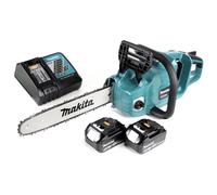 Makita DUC 353 RT2 Tronçonneuse à chaîne sans fil 36V ( 2x18V ) Brushless 35 cm + 2x 5,0 Ah batterie + chargeur