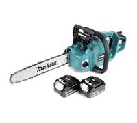 Makita DUC 353 T2 Tronçonneuse à chaîne sans fil 36V ( 2x18V ) Brushless 35 cm + 2x 5,0 Ah batterie - sans chargeur