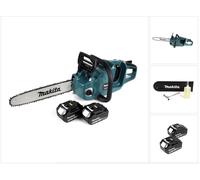 Makita DUC 355 G2 Tronçonneuse à chaîne sans fil 36V ( 2x18V ) Brushless 35 cm + 2x 6,0 Ah batterie - sans chargeur
