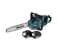 Makita DUC 355 M2 Tronçonneuse à chaîne sans fil 36V ( 2x18V ) Brushless 35 cm + 2x 4,0 Ah batterie - sans chargeur