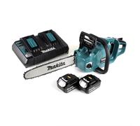 Makita DUC 355 PG2 Tronçonneuse d'élagage sans fil 36V (2x18V) Brushless 35 cm + 2 x Batteries 6,0 Ah + Chargeur Double