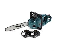 Makita DUC 355 T2 Tronçonneuse à chaîne sans fil 36V ( 2x18V ) Brushless 35 cm + 2x 5,0 Ah batterie - sans chargeur