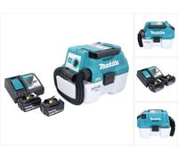 Makita DVC 750 LRF Aspirateur Souffleur sans fil LXT 67mbar 7,5l 18V Brushless + 2x Batteries 3,0Ah + Chargeur