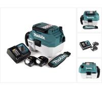 Makita DVC 750 LRGX1 Aspirateur eau et poussière sans fil 18V + 2x Batteries 6,0Ah + Chargeur- sans accessoires