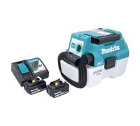 Makita DVC 750 LRM aspirateur sans fil LXT 18 V 67 mbar 7,5 l Brushless + 2x batterie 4,0 Ah + chargeur