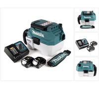 Makita DVC 750 LRMX3 Aspirateur eau et poussière à batterie 18 V portable + 2x 4,0 Ah batterie et chargeur- sans accessoires