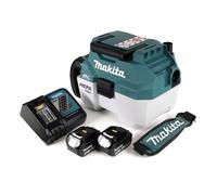 Makita DVC 750 LRTX1 Aspirateur sans fil eau/poussière 18V + 2x Batteries 5,0Ah + Chargeur - sans accessoires