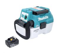 Makita DVC 750 LT1 Aspirateur sans fil LXT 18 V 67 mbar 7,5 l Brushless + 1x batterie 5,0 Ah - sans chargeur