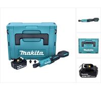 Makita DWR 180 F1J Visseuse à cliquet sans fil 18 V 47,5 Nm 1/4'' 3/8'' + 1x batterie 3,0 Ah + Makpac - sans chargeur