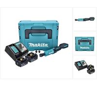 Makita DWR 180 RMJ Visseuse à cliquet sans fil 18 V 47,5 Nm 1/4'' 3/8'' + 2x batterie 4,0 Ah + chargeur + Makpac