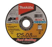 Makita Elite E-10877-12 Lot de 12 disques à tronçonner ultra fins 125 mm x 0,8 mm x 22,23 mm Acier inoxydable Z60U