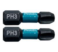 Makita B-63622 Embouts Impact Black 25 mm PHILLIPS (PH), Hexa 1/4''
