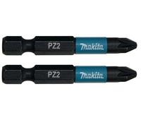 MAKITA embout de torsion 1/4" IMPACT NOIR PZ2, 50 mm 2 pcs B-63753