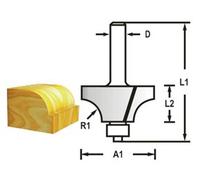 MAKITA Fraise à arrondir avec tige de roulement 8 mm, 19x9,5x52 mm R 3,2 mm D-48496