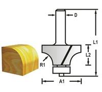 MAKITA Fraise à arrondir avec tige de roulement 8 mm, 19x9,5x53 mm R 32 mm D-48359