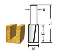 MAKITA Fraise à rainurer 2 tranchants tige 6 mm, 10x25,4x57 mm D-47466