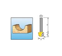 Makita Fraises droites arrondie 2 taillants 6mm - D-09329