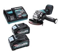 Makita GA 016 GM2 Meuleuse d'angle sur batterie 40 V max 125 mm Brushless XGT + 2x Batteries 4.0 Ah + Chargeur