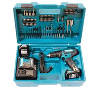 Makita HP333DSAX1 Batterie Perceuse 12Vmax CXT 2x2.0Ah 30Nm 10mm 74 Accessoires