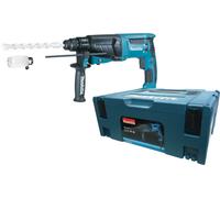Makita HR2630J SDS-Plus Marteau Perforateur-Burineur incl. aspirateur dans MAKPAC 800W - 2,4J - avec set d'aspiration