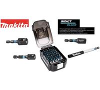 Makita Impact Noir Ensemble Blindé Bits 31tlg Bit + 2 X Porte-Embouts &
