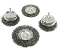 Lot de 4 brosses boisseau en acier pour perceuse - MAKITA D-65729