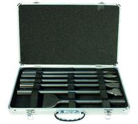 MAKITA jeu de burins SDS-Max en coffret Al : 2x canine 400 mm, 2x burin plat 25x400 mm, 1x burin plat 50x400 mm, D-40565