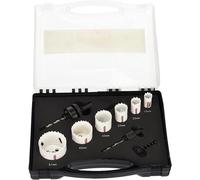 MAKITA jeu de trous BiM (avec filetage) : 16, 20, 25, 32, 40, 51 mm + 2x adaptateur + 2x foret de centrage HSS-G, 10 pcs D-47123