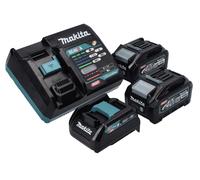 Makita Kit de démarrage batterie 40 V max. + 2x Batteries BL 4040 4,0 Ah XGT + Chargeur + Adaptateur