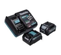 Makita Kit de démarrage batterie 40 V maxi + 1x Batterie (191B36-3) + Chargeur (191E07-8) + Adaptateur 18V (191C10-7)
