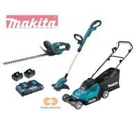 Makita Kit de jardin sans fil DLM432 tondeuse à gazon DUH523Z DUR181Z, 2 batt...