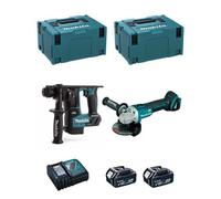 MAKITA Kit DLX2125TJ1B (DGA504 + DHR171 + 2 x 5,0 Ah + DC18RC + 2 x MAKPAC 3)