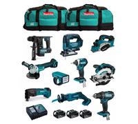MAKITA Kit MPK1810233A (DDF482+DTD154+DHR171+DGA504+DTM50+DSS610+DJV182+ DJR185+DKP180+DML186+ 3x3,0Ah + DC18RC + 2xLXT600)