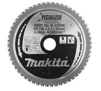 Makita - Lames carbures Ø 136 mm 56 dents Inox et Métal - B-23086