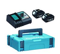 MAKITA Li-ion LXT 18V ensemble 2 pièces BL1830B+1 chargeur DC18RC+1 pièce Makpac 197952-5