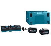 MAKITA Li-ion XGT 40V ensemble 2 pièces BL4050F+1 pièce DC40RB+1 pièce Makpac 191U13-9