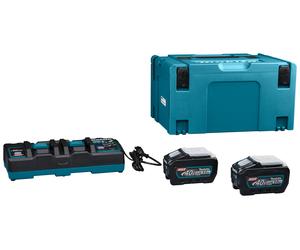 MAKITA Li-ion XGT 40V ensemble 2 pièces BL4050F+1 pièce DC40RB+1 pièce Makpac 191U13-9