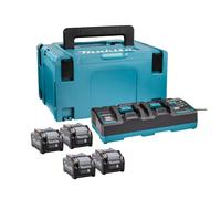MAKITA Li-ion XGT 40V ensemble 4 pièces BL4040+1 pièce DC40RB+1 pièce Makpac 191U28-6
