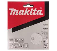 Makita Lot de 20 disques abrasifs grain 120 pour ponceuses excentriques aléatoires de 12,7 cm - Pour ponçage fin du bois, du métal et du plastique | Papier abrasif à 8 trous auto-agrippants