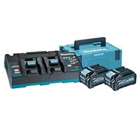 Makita Accessoires 191U00-8 Kit de démarrage XGT DC40RB Dual Charger + 2 x Batterie BL4040 40V Max 4.0Ah dans MBox