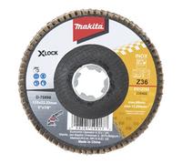 Makita Disque à surfacer à lamelles D-75998 X-Lock 125 mm Grain 36 1 pièce