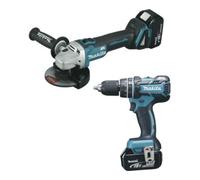 Makita Makita DLX2126TJ1 Ensemble spécial de batteries DGA504Z & DHP480Z Quantité:1
