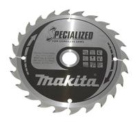 Lame carbure MAKITA B-32910 ''Specialized'' Bois pour scies circulaires sans fil Ø165mm x 20 x 24 dents