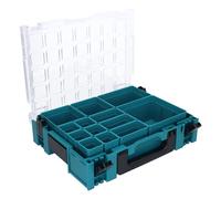 Makita MAKPAC 1 Organizer Mallette pour petites pièces 395 x 295 x 110 mm ( 191X80-2 ) avec 13x inserts de boîte