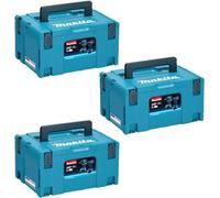 Makita MakPac 821551-8 Lot de 3 boîtiers de connecteurs empilables Type 3 396 mm x 296 mm x 210 mm